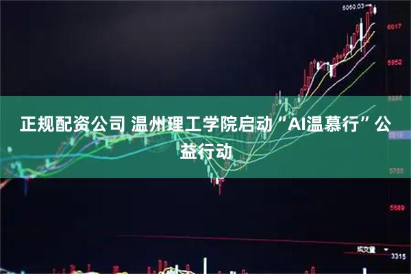 正规配资公司 温州理工学院启动“AI温慕行”公益行动